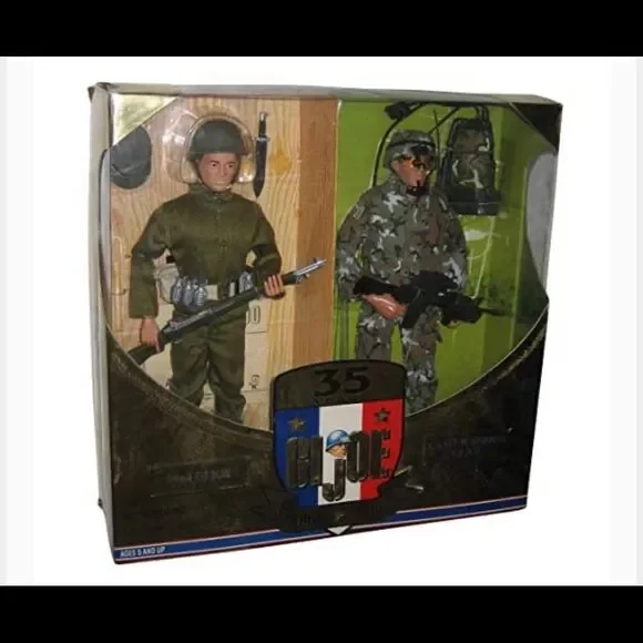 G.I.Joe 35th Anniversary Land Warriors Action Figure 2pack Then/Now Caucasian - Picture 1 of 12
